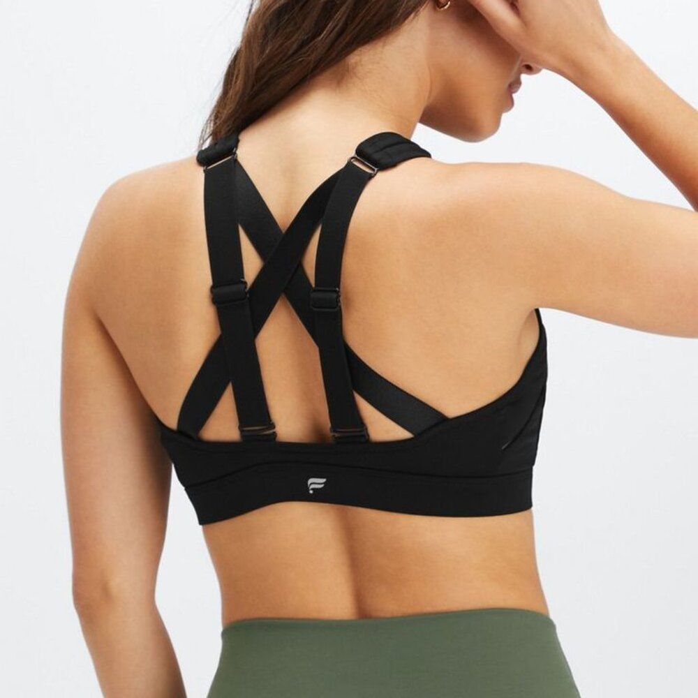 Fabletics Belle High Impact Sports Bra Black Size Small